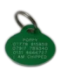 Plastic Oval Dog Tags 