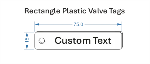 Picture of 75x15mm Traffolite Plastic Valve Tags