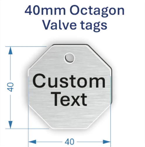 Picture of 40mm Octagon Aluminum Valve Tags