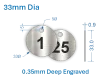 Picture of 33mm  Stainless Steel Valve Tags 