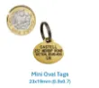 dog tags identifaction tags mini size oval
