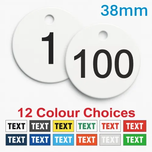 Picture of 1-100 Traffolite, plastic valve tags 38mm