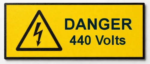 Picture of Danger label 440V